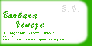 barbara vincze business card